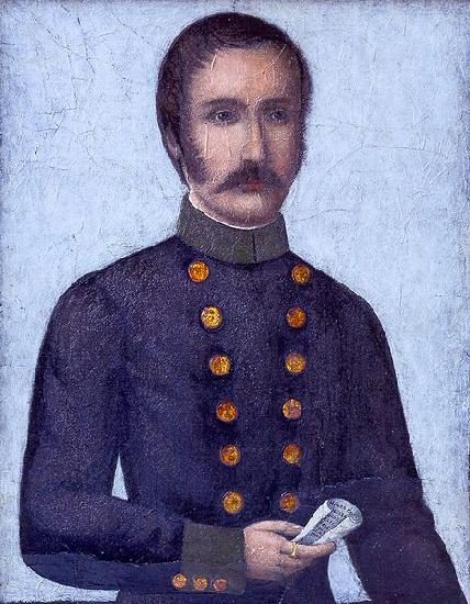 unknow artist A self-portrait of Nikola Obrazopisov, oil painting image